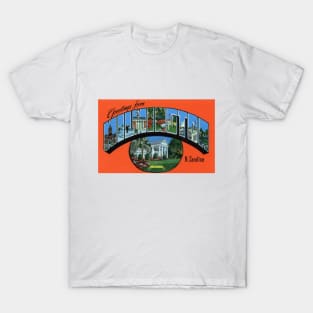 Greetings from Wilmington, North Carolina - Vintage Large Letter Postcard T-Shirt